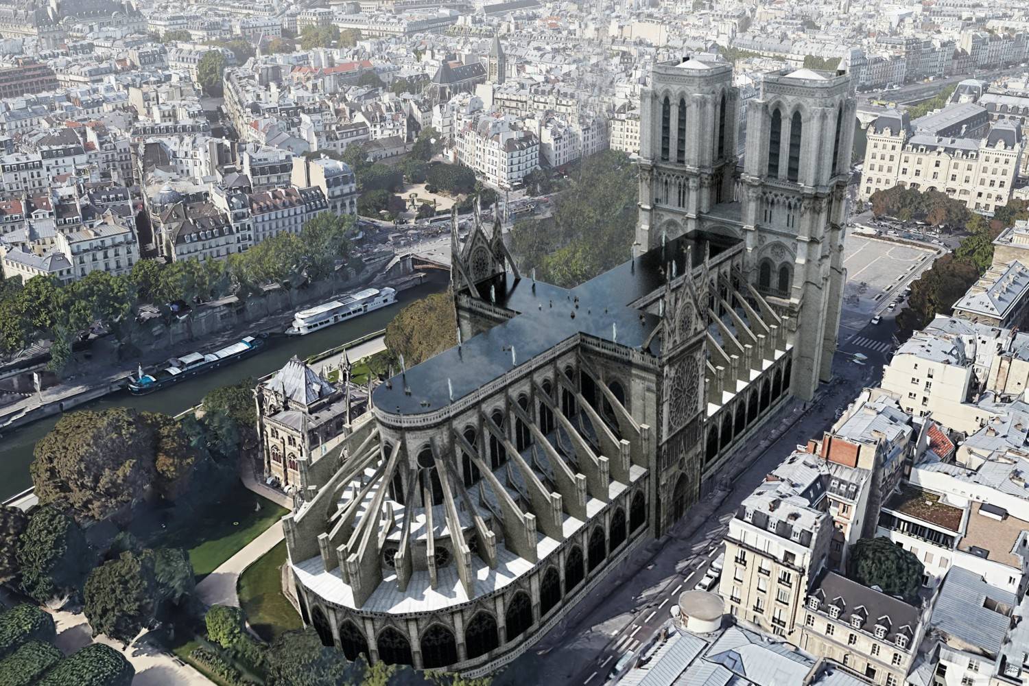 Notre Dame París UNA PISCINA CON VISTAS
